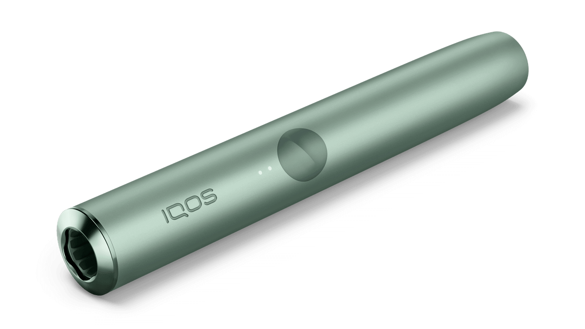 A Moss Green IQOS ILUMA PRIME Holder.